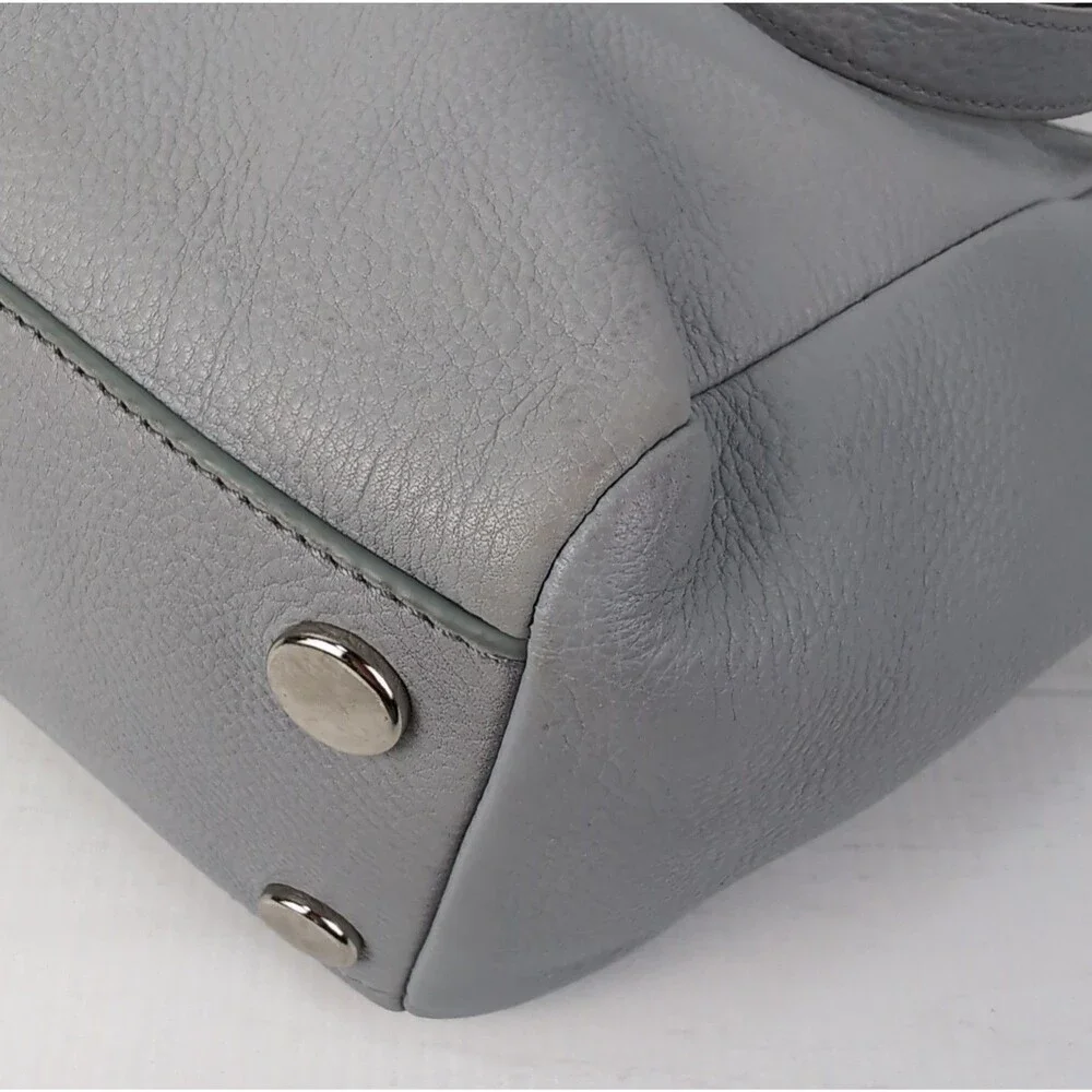 Fossil Sydney Large Leather Tote Smokey Blue Grey